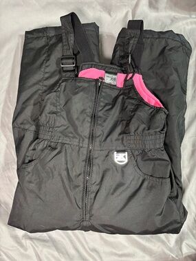 ZeroXposur Kids Snow Bibs Black Insulated Ski Pants Size 6/6X